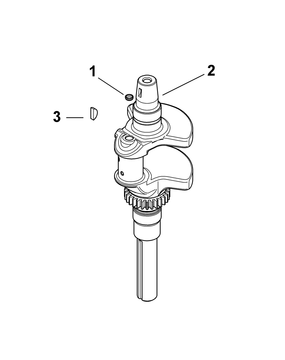 Kohler Sv725-3020 Crankshaft Diagram and Parts List for Z-FORCE54 (17BF3AGX-17BF3AGX010)(2012) Cub Cadet Lawn Tractor
